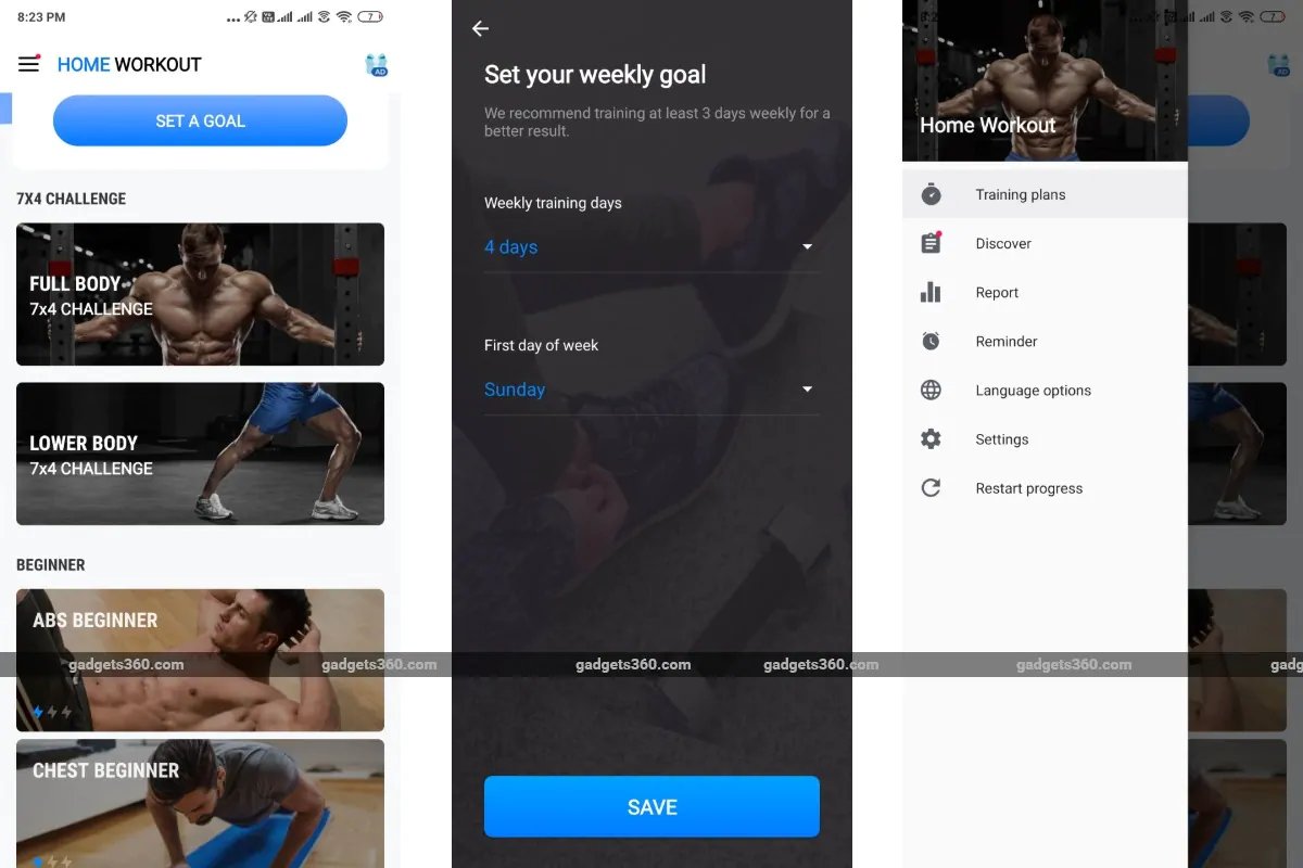 home workout app screenshots gadgets 360 Home Workout