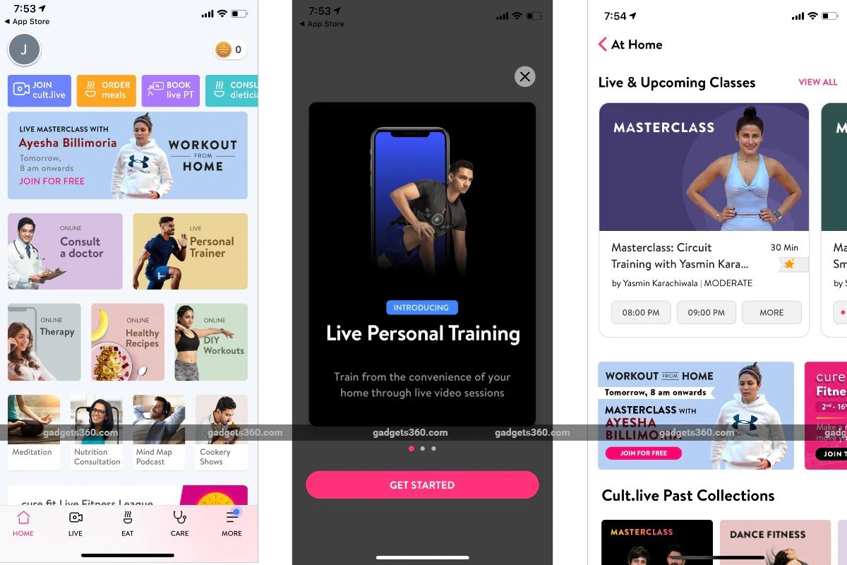 cure fit ios screenshots gadgets 360 Cure Fit