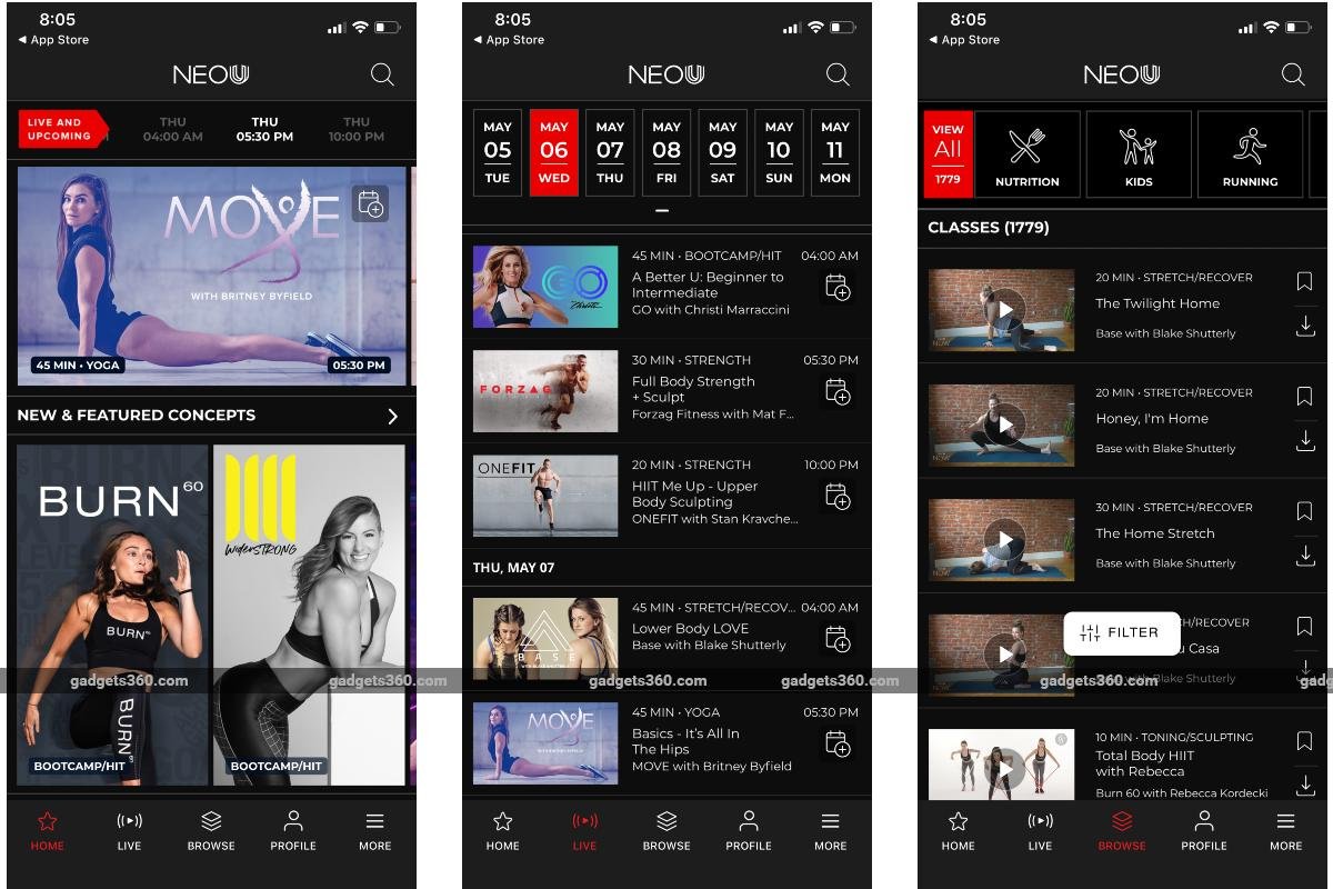 neou fitness app screenshots gadgets 360 Neou